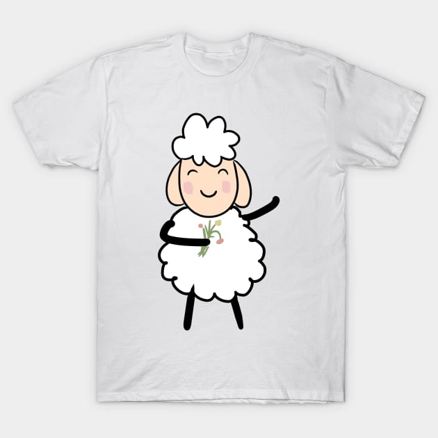 cute little sheep T-Shirt by praneel paithankar